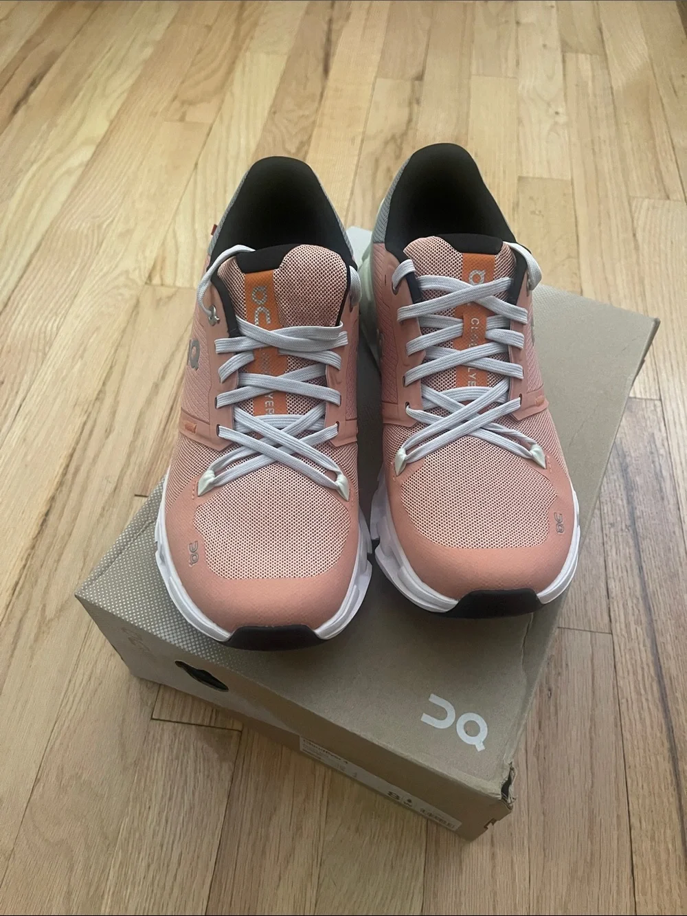 On Running Women's Cloudflyer 4 Peach and Aloe Running Shoes